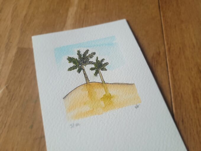 Dessin de paysages à l'aquarelle