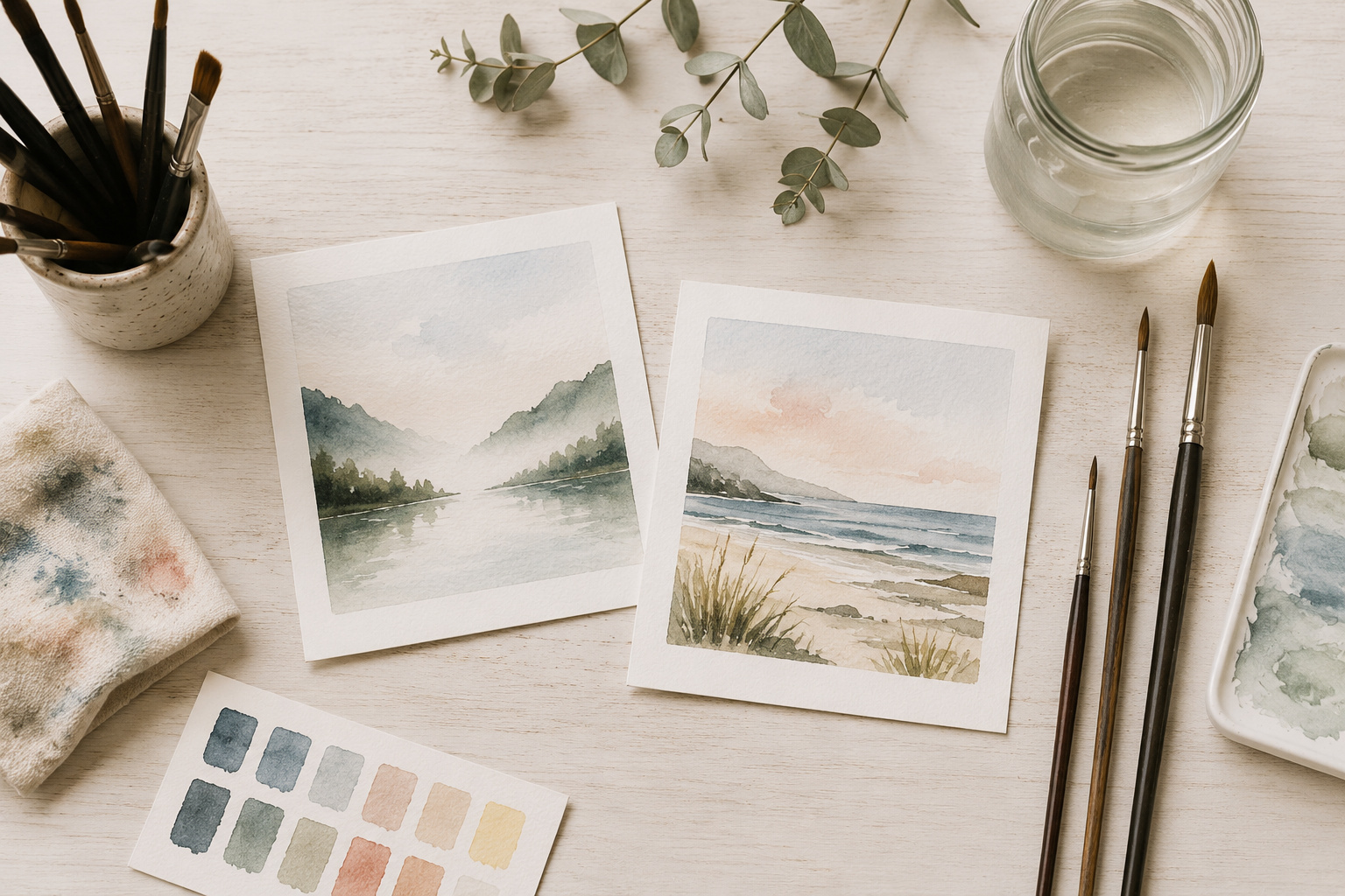Dessin de paysages à l'aquarelle 6 Dessin de paysages à l'aquarelle – Image 6