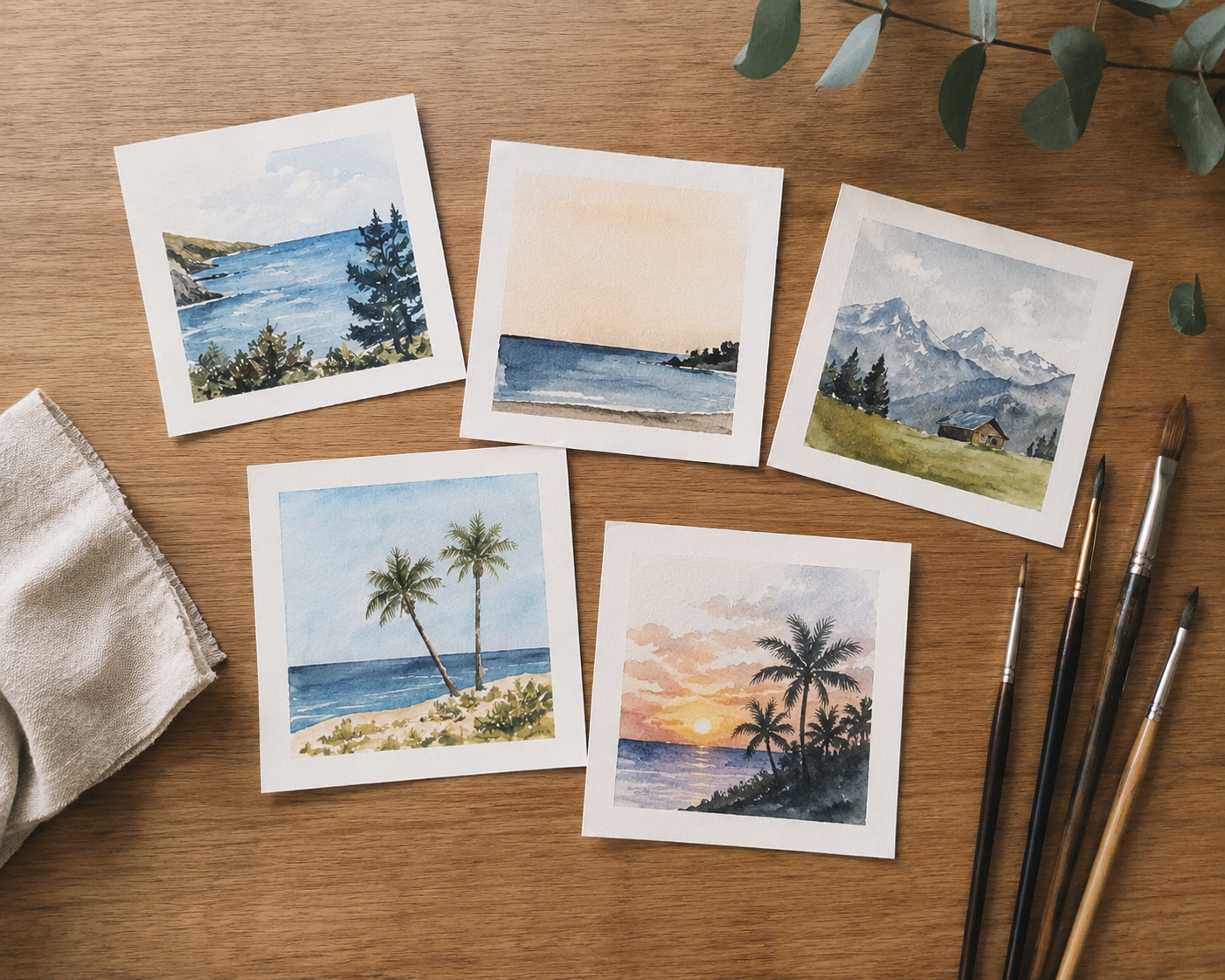 Dessin de paysages à l'aquarelle 3 Dessin de paysages à l'aquarelle – Image 3