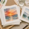 Dessin de paysages à l'aquarelle