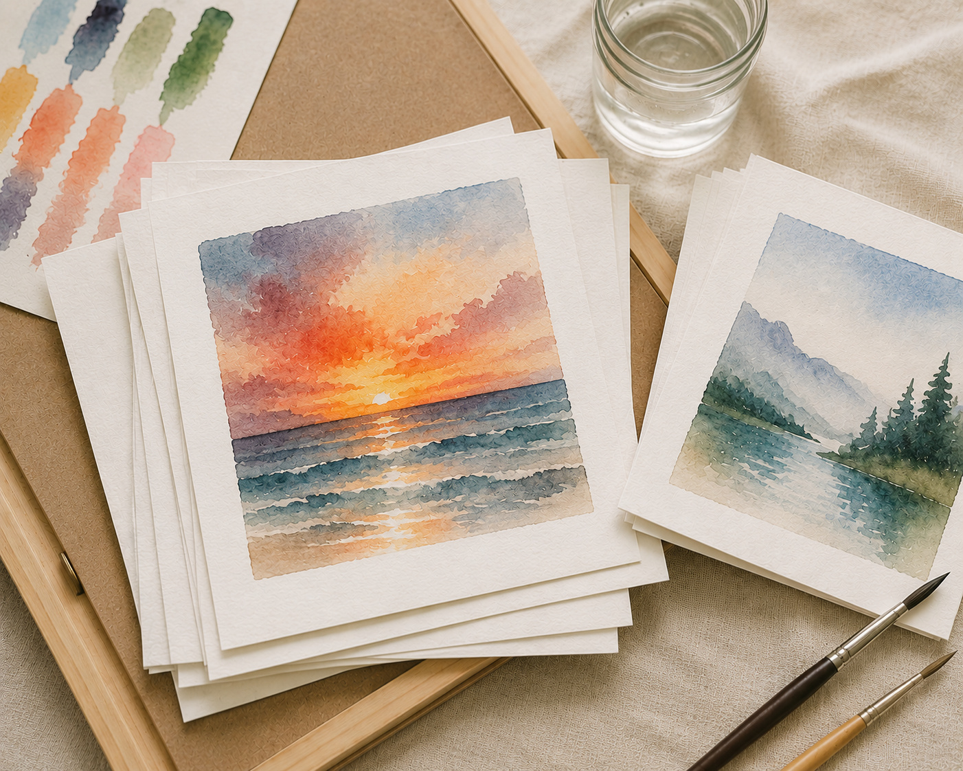 Dessin de paysages à l'aquarelle 1 Dessin de paysages à l'aquarelle