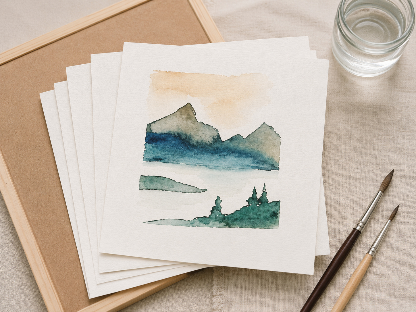 Dessin de paysages à l'aquarelle 2 Dessin de paysages à l'aquarelle – Image 2